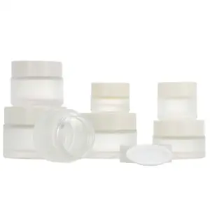 Beauty Makeup Small glass Cream Jar 300g 200g 100g 15g For Cosmetics Empty Container