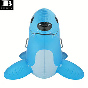 Bouée gonflable géante en vinyle robuste <span class=keywords><strong>avec</strong></span> poignées, pour enfants, en forme d'animal, pour jeux aquatiques estivaux - Product Image 6