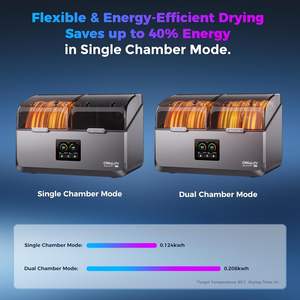 Séchoir à filament Creality SpacePi X4 pour 4 rouleaux, boîte de séchage pour imprimante 3D avec écran tactile LCD et fonctionnement à une touche - Product Image 5