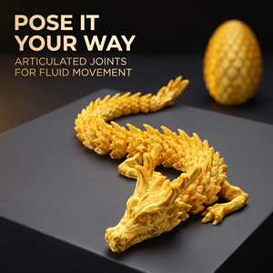 Vor-Ort-Druck von mehrfarbigem PLA 3D-gedrucktem flexiblen Gelenkspielzeug in Drachenform zur Stresslinderung FDM 3D-Drucker mit hoher Präzision - Product Image 4