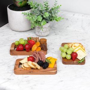 7x4 inch Mini Keo Gỗ charcuterie Hội Đồng Quản trị với xử lý tùy chỉnh khắc thực phẩm nhỏ hiển thị pho mát thiết lập phục vụ Khay cắt Hội Đồng Quản Trị - Product Image 5