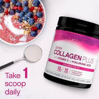 Collagène hydrolysé, poudre de vitamine C, OEM, étiquette privée, supplément de collagène VC en poudre pour éclaircir la peau