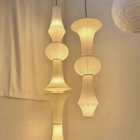 Lanterne suspendue créative en papier de riz japonais pliable, faite à la main, style vintage, grande taille, pour la décoration de plafond de centres commerciaux et de maisons