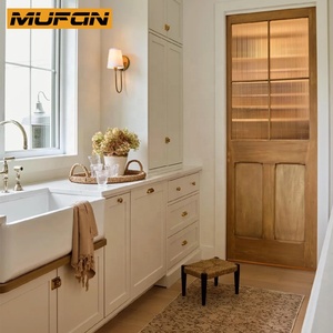 Anh Phong Cách Tủ Đảo Tùy Chỉnh Đồ Nội Thất Thiết Lập Gỗ Sồi Trắng Shaker Rắn Gỗ Khuôn Mặt Khung Tủ Bếp Thiết Kế - Product Image 3