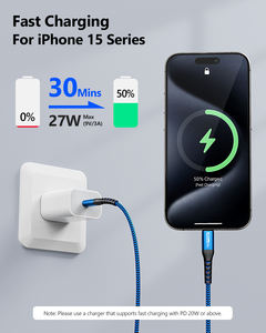 Cable de Datos de Carga Rápida Dual C de 60W 3A Personalizado de Fábrica, Cable Duradero y Ecológico para Teléfono Móvil - Product Image 5