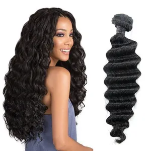 Loose Deep Wave Virgin Hair Bundles with Frontal Closure Human Hair Weave 8A 9A 10A 12A Grade Brazilian hair in Stock