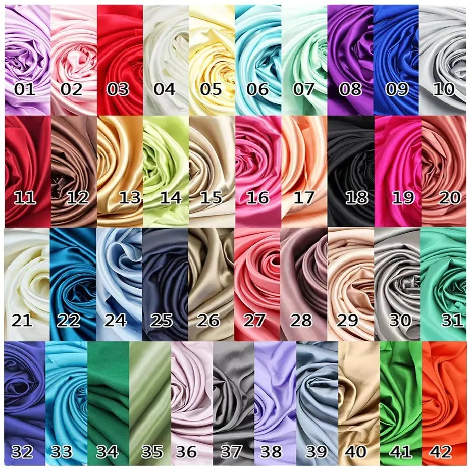 Wholesales pure silk fabric 100% mulberry silk fabric16mm 19mm 22mm 25 satin silk fabric 114cm 140cm