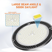 Projecteur LED UFO pour Grandes Dépendances 100W 150W 200W 300W avec Puce Epistar 2835 AC110-277V Ra80 100-110LM/W IP65 pour Entrepôt Usine Salle de Sport