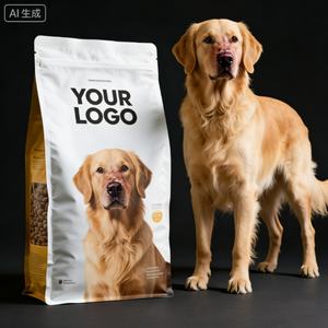Bolsa de Fondo Plano con Cierre Hermético, Personalizable con Logotipo, de Plástico PE de Grado Alimenticio, para Envasado de Alimentos para Perros, Gatos y Mascotas - Product Image 1