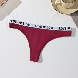 Ropa interior de algodón para mujer al por mayor, bragas tipo tanga de moda, de tiro medio, sexys, transpirables, deportivas para mujer OEM ODM - Product Image 1