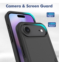 Armure antichoc étui double couche couverture de téléphone portable pour iPhone 17 Air hybride armure PC coque arrière en TPU