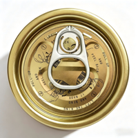202 #   Couvercles de boîtes de conserve EOE à ouverture facile, plaqués étain, double dorure, 52,3 mm, pour fruits en conserve