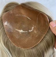 Commande personnalisée Perruque en cheveux vierges chinois 100% naturels avec système adhésif en silicone pour le cuir chevelier, haute densité pour la perte de cheveux