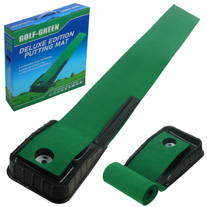 Tapis de putting de <span class=keywords><strong>golf</strong></span> portable de 2,2 m avec système de retour automatique de balle - Tapis d'entraînement extérieur avec herbe réaliste, aide à l'entraînement au <span class=keywords><strong>golf</strong></span> - Product Image 1