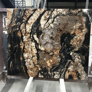 Nhà hàng thanh truy cập hàng đầu slab Đen Granite với vàng tĩnh mạch tự nhiên Nero núi lửa Granite slab giá - Product Image 4
