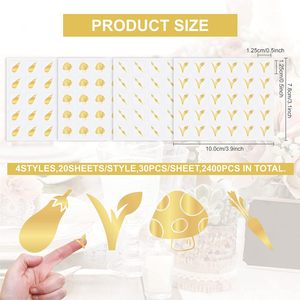 金食ステッカーフードチョイスステッカーセット結婚式パーティー用品用空白テーブルカード付き結婚式用ステッカー - Product Image 2