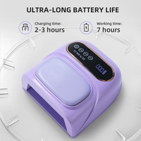 Sèche-ongles professionnel sans fil rechargeable 2 en 1, 180W, séchage rapide, lampe à ongles LED UV avec 42 ampoules LED pour salon