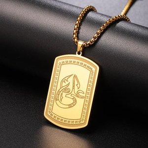 Myshapeイランペルシャペルシア語詩ネックレスアッラーアラビア書道ペンダントステンレス鋼イスラムコーランジュエリー - Product Image 5