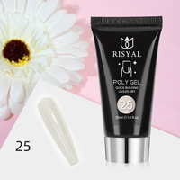 Gel Poly Scintillant 30ML Sans HEMA Rose pour Extension d'Ongles Acrylique Semi-Permanent Vernis à Ongles pour Manucure en Salon