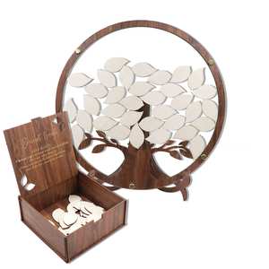 Fabriek Direct Gepersonaliseerde Rustieke Bruiloft Gastenboek Teken Hoge Kwaliteit Stamboom Huwelijkscadeau Voor Het Paar - Product Image 2