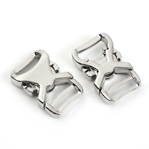 Hebilla de liberación lateral de aleación de zinc, 15 mm de diámetro interior, duradera para bolsos, color plateado - Product Image 3