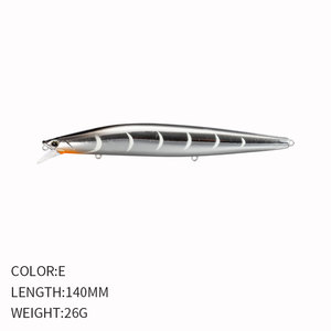 Esca da Pesca Top Sinking Minnow 140S 140mm 26g per Acqua Salata Black Bass Luccio Hard Bait da Lancio Lungo con Pesi in Tungsteno Pesca - Product Image 6