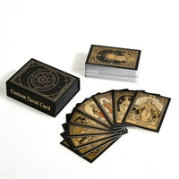 Jeu de cartes de tarot écologiques à coins arrondis, double face, design personnalisé, avec boîte magnétique