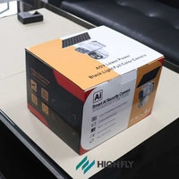 Caméra solaire HighFly 8W 12Ah AOV 4G type EU PTZ 2 objectifs 2MP avec conversation bidirectionnelle, moniteur solaire avec carte mémoire, enregistrement 24h/24