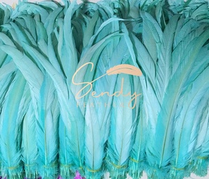 35-40cm Coq Plume Queue De Poulet Plume Cocktail Coque Plumas De Gallo Plumes Coqs pour Pêche Mouches Carnaval Décor - Product Image 1
