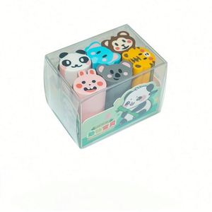Venta al por mayor de papelería bonita: Borradores de animales de goma de fantasía para la escuela, en cubo, ideales para niños, ¡los más vendidos! - Product Image 1