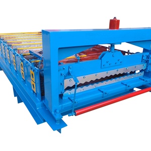 Feuille de toiture en aluminium galvanisé couleur acier <span class=keywords><strong>fer</strong></span> ondulé profil ondulé faisant la machine - Product Image 1