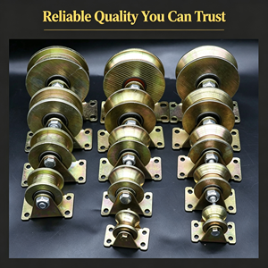 Rouleau de portail à rainure en V certifié CE avec support de montage, en acier galvanisé robuste à double roulement, certifié CE, OEM - Product Image 5