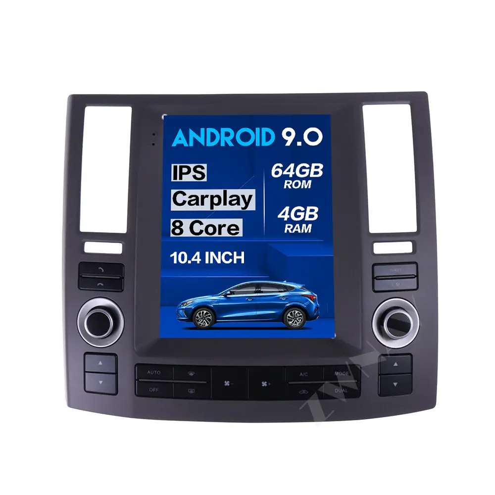 Tesla Style Android 9.0 Touch画面Car Multimedia Player For Infiniti FX FX35 FX45 2006-2009車GPS RadioステレオBTヘッドユニット