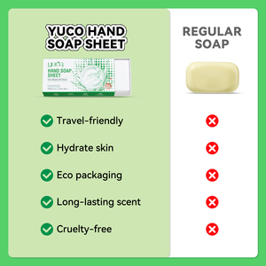 Hojas de jabón de viaje portátiles, hidratante, lavadora de manos, cuidado de la piel, hoja de papel Mini, hoja de jabón de manos con aroma a limón - Product Image 5