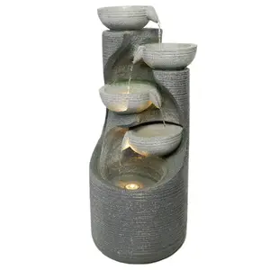 Original tout nouveau gris superbe fontaine de jardin décorative cascade votre oasis extérieure pour les Offre Spéciale