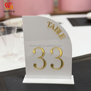 Números de Mesa Acrílicos Lisos, Base para Letreros de Número de Asiento, Accesorios para Bodas, Números de Mesa Acrílicos para Fiestas del 1 al 20 - Product Image 6