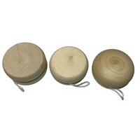 Jouet Yo-Yo Sonore Personnalisé en Bambou et Bois Écologique, Forme Dessin Animé, Certifié CE/FCC, Impression Typographique