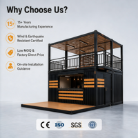 Restaurant modulaire préfabriqué en conteneur avec équipement de cuisine complet, restaurant en conteneur de restauration rapide, fournisseur chinois