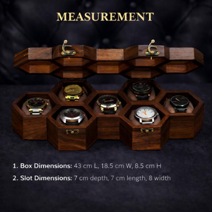 Scatola per <span class=keywords><strong>orologi</strong></span> in legno naturale <span class=keywords><strong>vintage</strong></span> a nido d'ape - Product Image 4