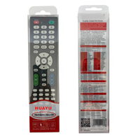 Télécommande universelle pour téléviseur HUAYU RM-L1388 avec code fixe et contrôle tactile LED pour Samsung et autres marques (2 piles AAA)
