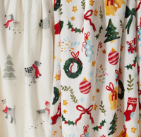 Jeté de Noël en sherpa - Couverture imprimée pour les fêtes, super douce, pour canapé, fauteuil ou lit - Douce, luxueuse et moelleuse, pour les fêtes