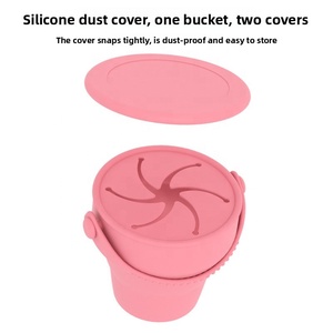 Tasse à collation pliable en silicone pour bébé OEM ODM, récipient de rangement pour collations pour enfants avec couvercle - Product Image 3