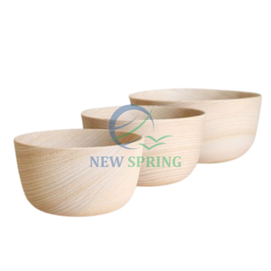 Bol en bois jetable écologique de fabrication vietnamienne 100% bois de haute qualité pour la cuisine et la table - Product Image 3