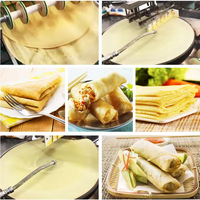 Machine à crêpes, à pain plat, à injera et à tortillas, chauffée au gaz et à l'électricité