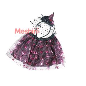 Disfraz de Halloween de Spiderman para Niñas, Falda Tutú, Sombrero de Bruja, Diadema, Conjunto de Disfraces para Fiestas - Product Image 1