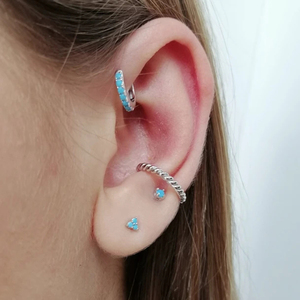 Pendientes de Plata de Ley S925 con Baño de Oro de 18K y Circonitas, Modernos, para Mujer, Regalo para Bodas y Fiestas - Product Image 5