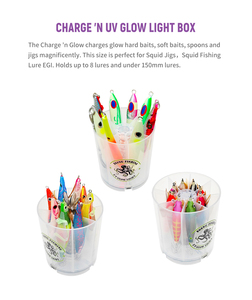 NOMADISM CHARGE 'N UV Glow Light Box Appât dur en plastique de silicone durable Leurre de méné artificiel Poisson d'eau salée Bateau océanique pour enfants - Product Image 4