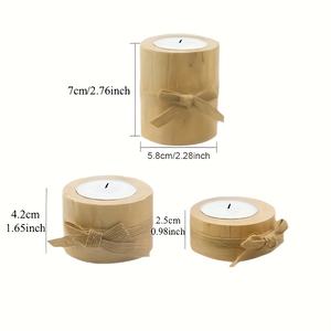 3 chiếc giá đỡ nến bằng gỗ hình cây tối giản dành cho sinh nhật, lễ tốt nghiệp và ngày lễ. Hoàn hảo cho các bữa tiệc, trang trí nhà cửa hoặc sự kiện - Product Image 4