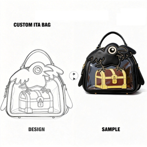 Sac à main de luxe en cuir pour femme, personnalisé, avec fenêtre transparente, design OEM, sac Ita avec <span class=keywords><strong>insert</strong></span>, marque de luxe, vente en gros - Product Image 3
