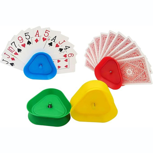 Couleurs Premium Sûr En Plastique Réutilisable Mains Libres Maison Famille Jouer Seniors Enfants <span class=keywords><strong>Poker</strong></span> Parties Jeu Carte Jeux Cartes Porte-Plateau - Product Image 4